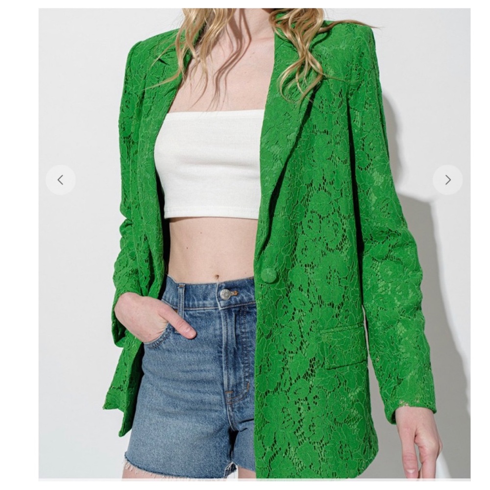 MOST BEAUTIFUL Lace Open Blazer Jacket